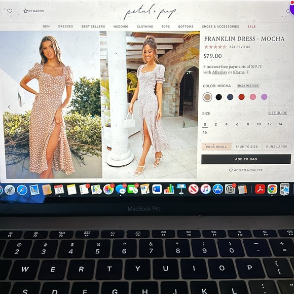 Petal & Pup FRANKLIN DRESS - MOCHA size 2 - Picture 3 of 6